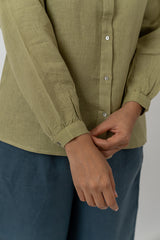 Linen Shirt - Pista Green