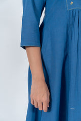 Cotton Hand Embroidery Kurta - Blue