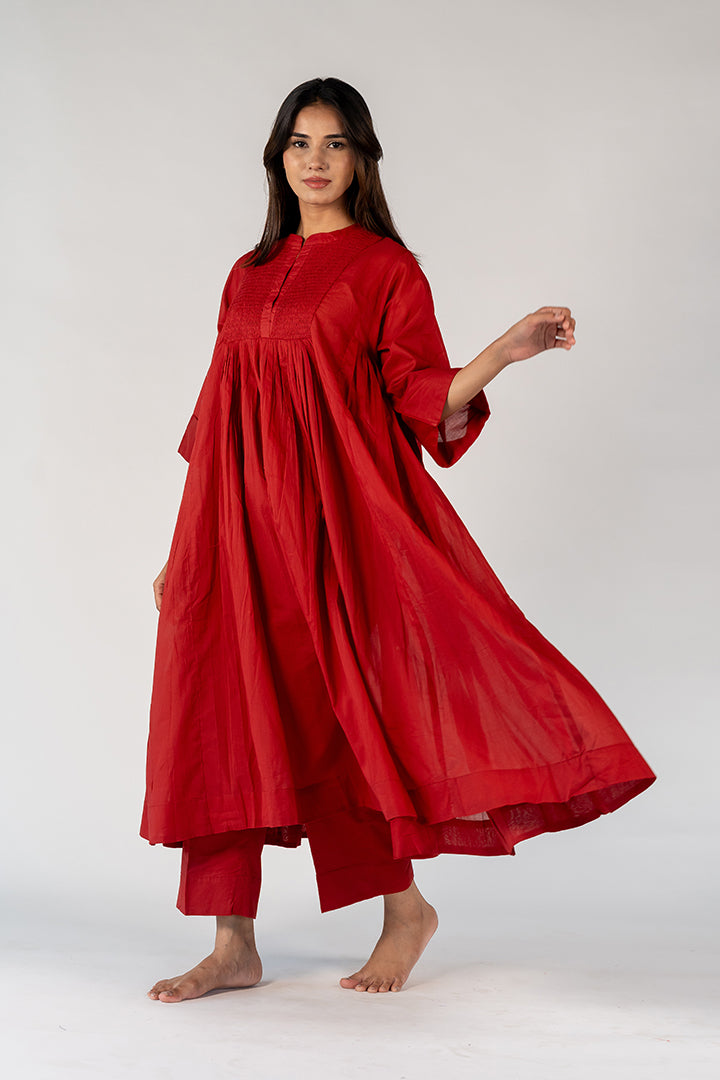 Cotton Parallel - Maroon