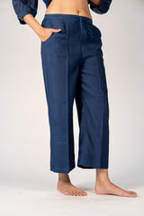 Chanderi Parallel - Blue