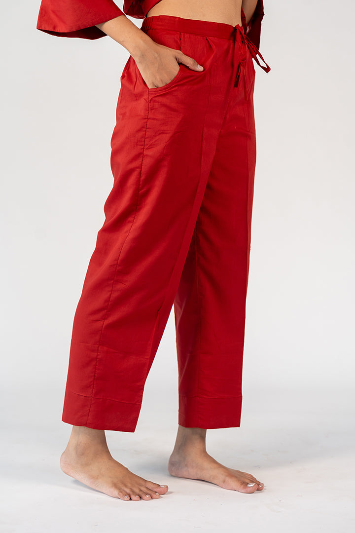 Cotton Parallel - Maroon