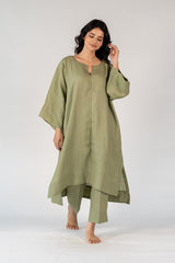 Linen Parallel - Green