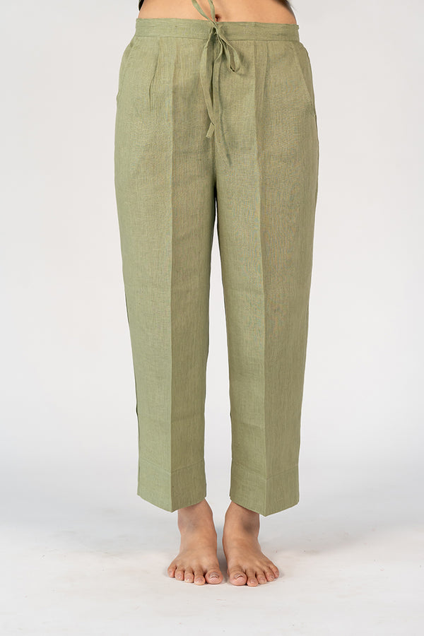 Linen Parallel - Green