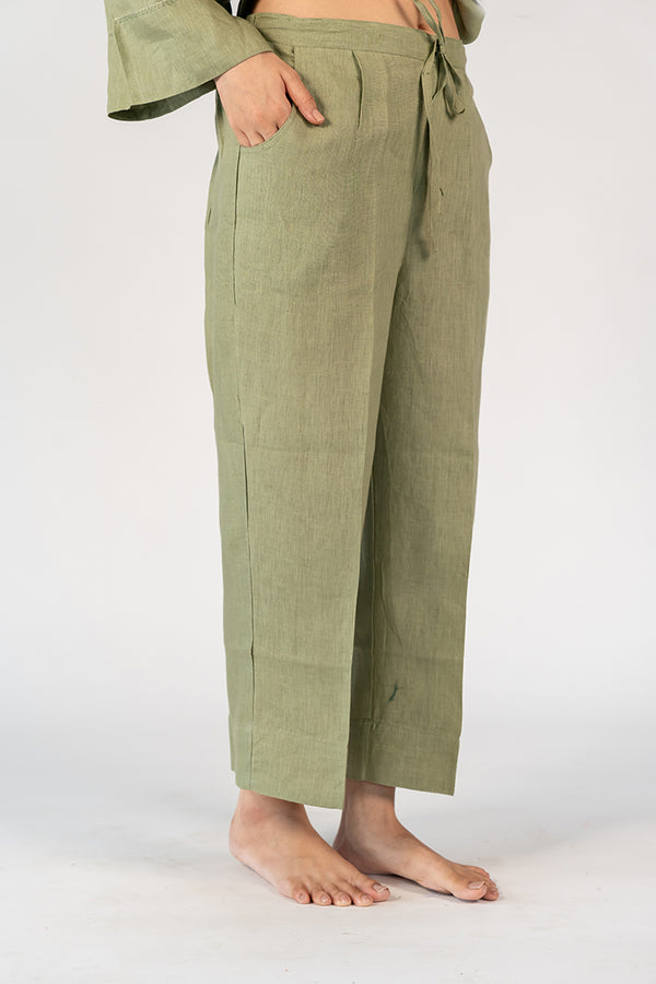 Linen Parallel - Green