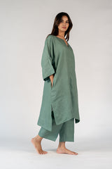 Linen Parallel - Green