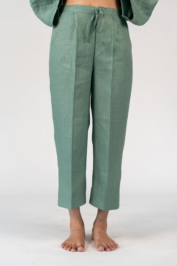 Linen Parallel - Green