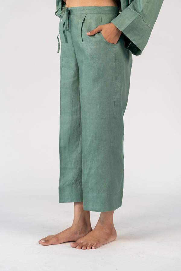 Linen Parallel - Green