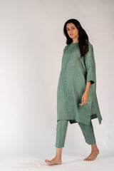 Linen Parallel - Green