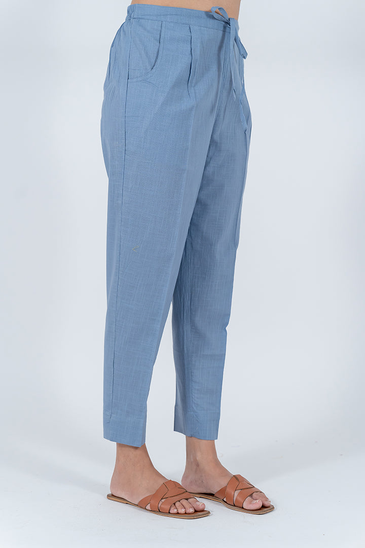 Cotton Pant - Slate Blue