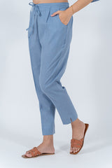 Cotton Pant - Slate Blue