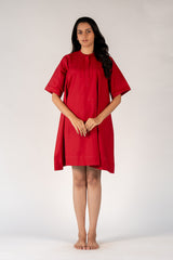 Cotton Poplin Tunic - Red