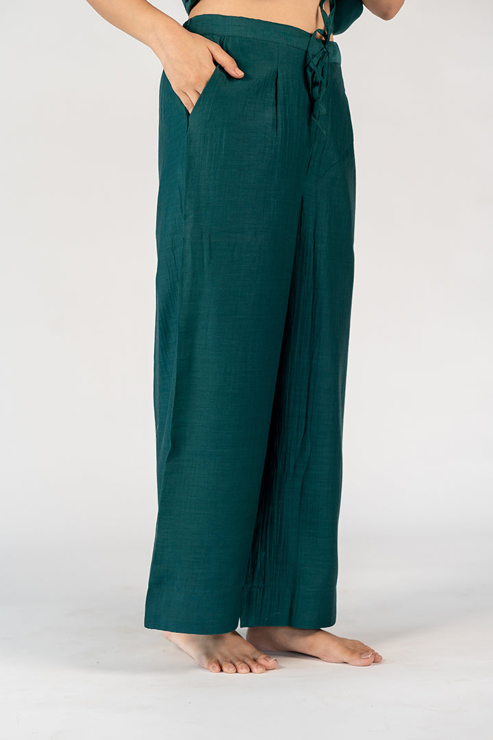 Chanderi Parallel - Green