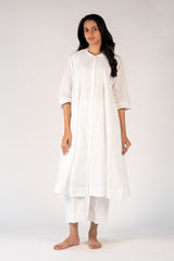 Cotton Handloom Parallel - White