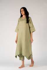 Linen Parallel - Green