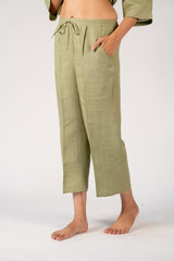 Linen Parallel - Green