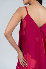 Cotton Screen Printed Dress - Pink