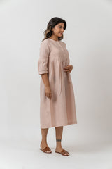 Linen Dress - Peach