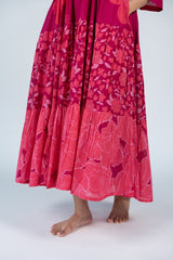 Cotton Screen Printed Dress - Pink