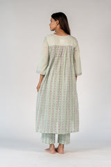 Cotton Hand Block Printed Kurta - Green