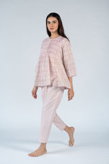 Cotton Hand Block Printed Top - Pink