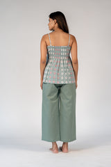 Cotton Hand Block Printed Top - Blue