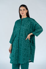 Cotton Digital Printed Tunic Top - Green