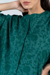 Cotton Digital Printed Tunic Top - Green