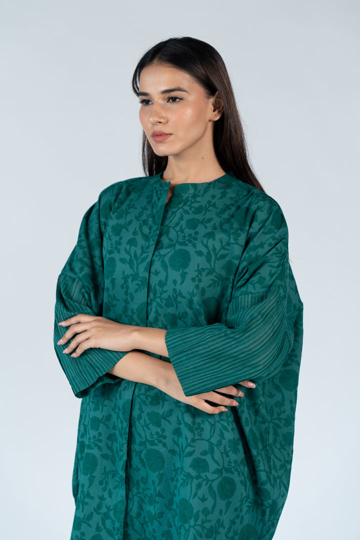 Cotton Digital Printed Tunic Top - Green