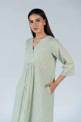 Cotton Hand Block Printed Kurta - Green