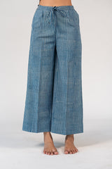 Cotton Hand Block Printed Palazzo - Blue