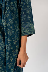 Cotton Hand Block Printed Tunic - Green
