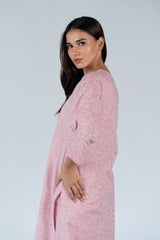 Cotton Hand Embroidery Kurta - Pink