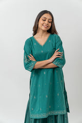 Cotton Rogan Printed  Kurta - Green