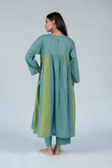 Cotton Hand Block Printed Kurta - Green