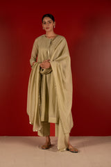Chanderi Dupatta - Green