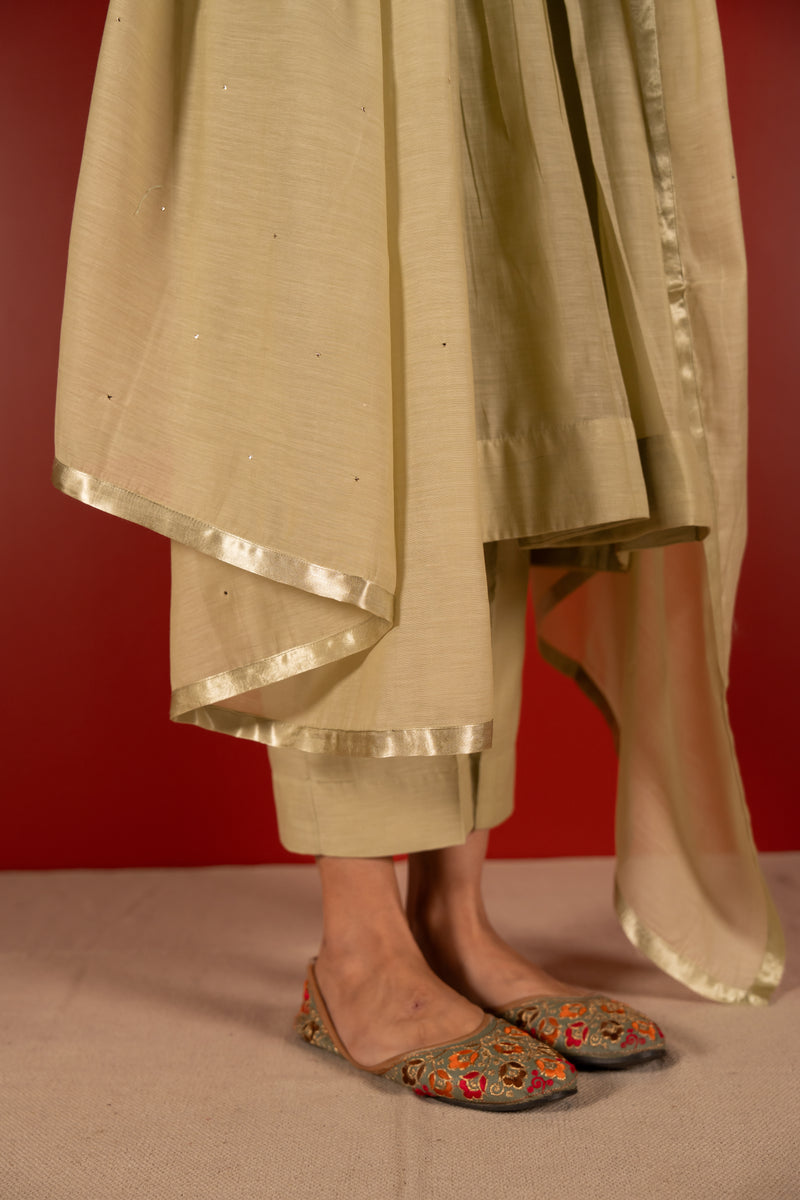 Chanderi Parallel - Green