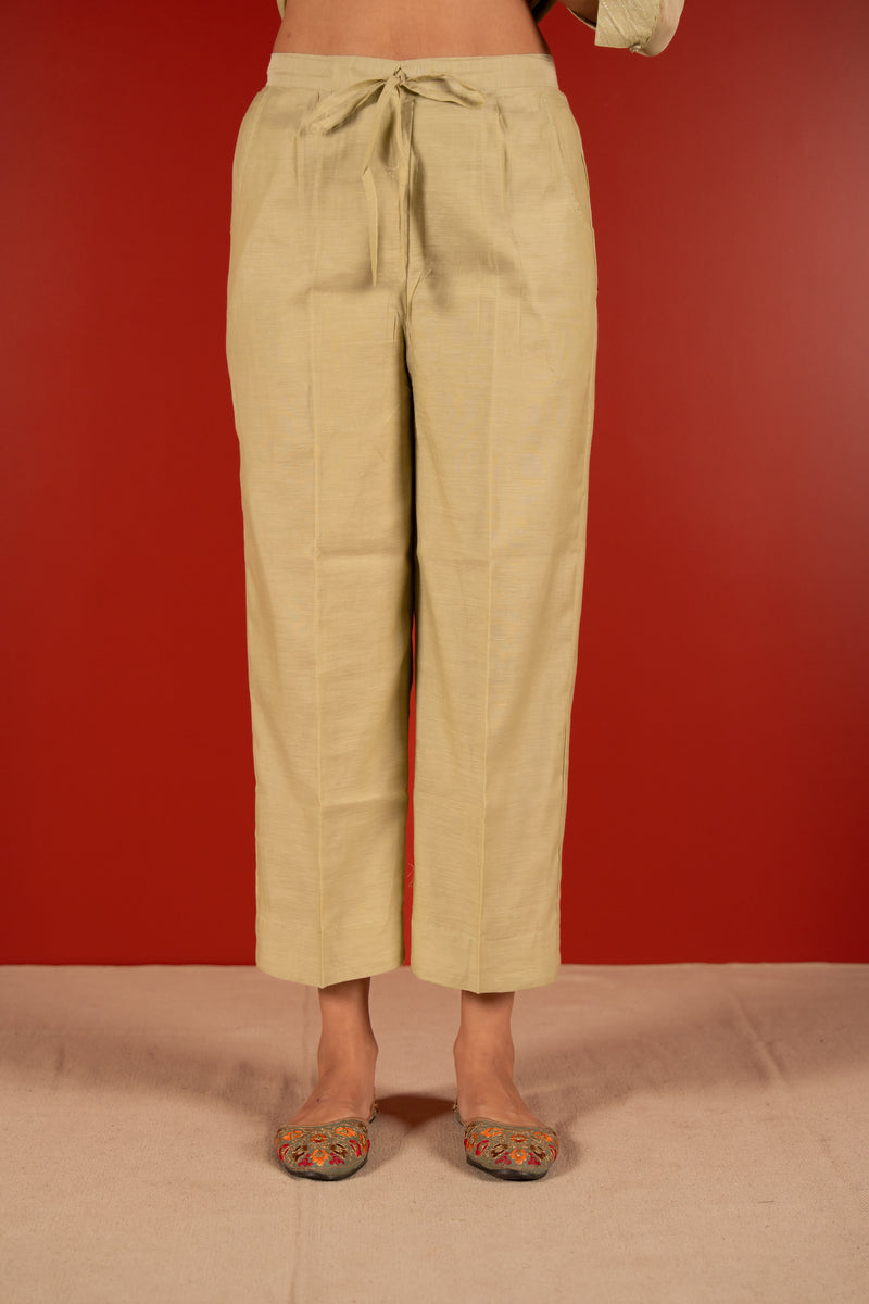 Chanderi Parallel - Green