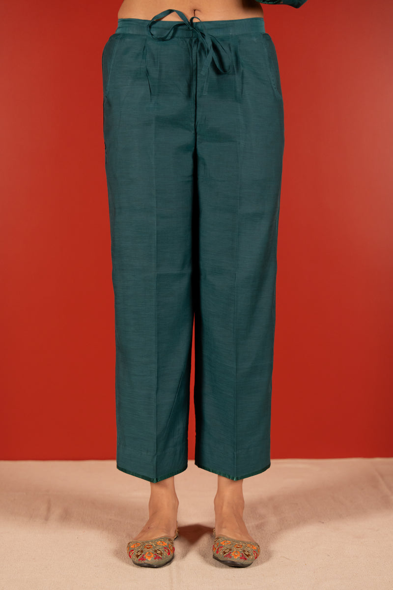 Chanderi Parallel - Blue