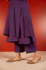 Chanderi Parallel - Purple
