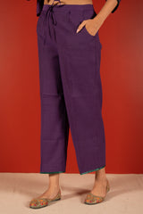 Chanderi Parallel - Purple