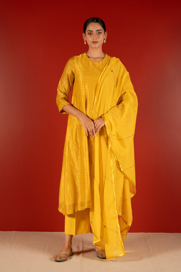 Chanderi Dupatta - Yellow
