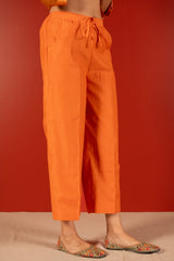 Chanderi Parallel - Orange