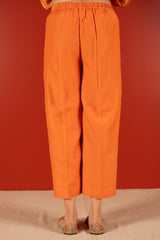 Chanderi Parallel - Orange