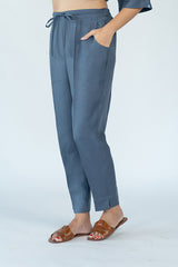 Linen Cotton Pant- Grey