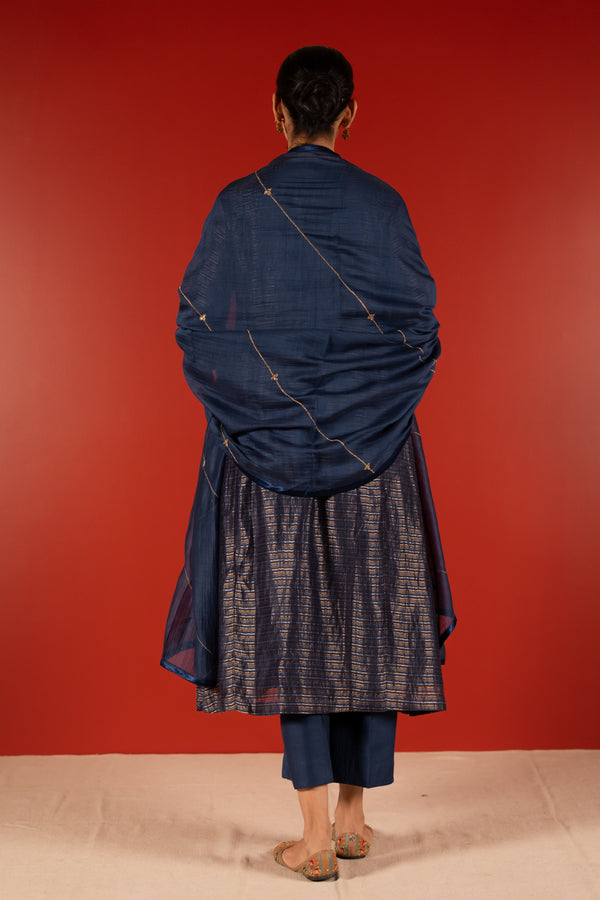 Chanderi Dupatta - Blue