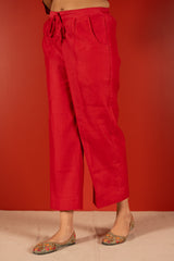 Chanderi Parallel - Maroon