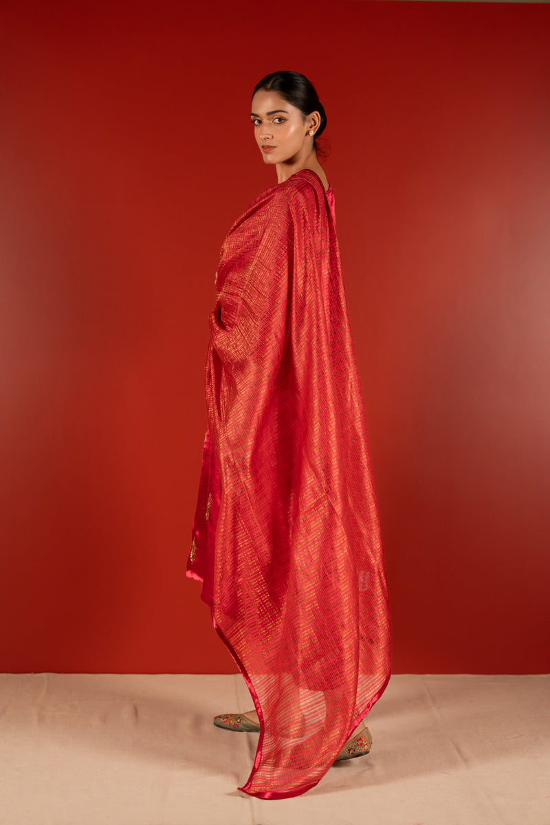 Chanderi Dupatta - Pink