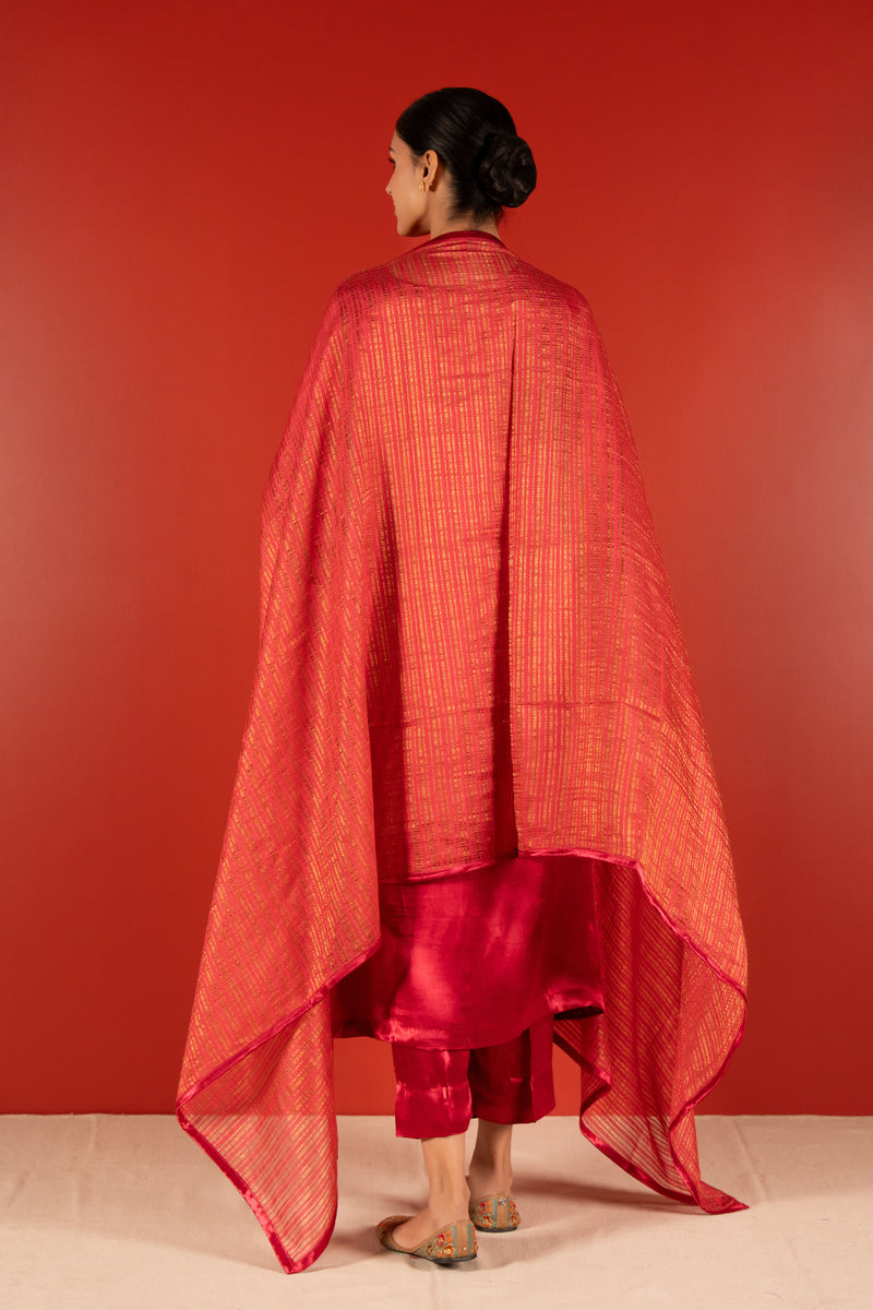 Chanderi Dupatta - Pink
