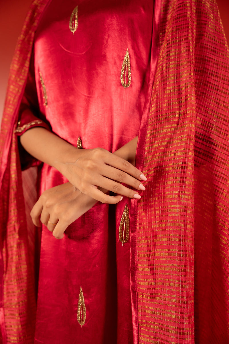 Chanderi Dupatta - Pink