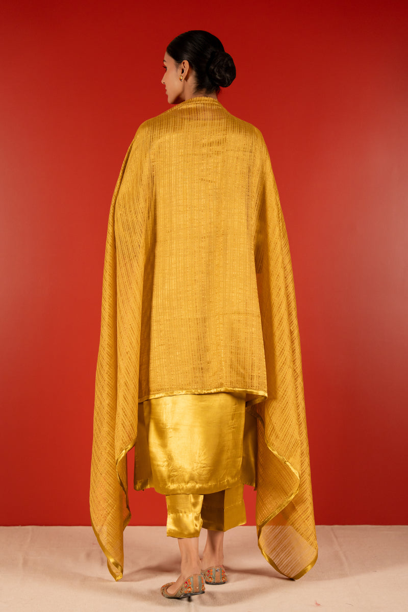 Chanderi Dupatta - Yellow